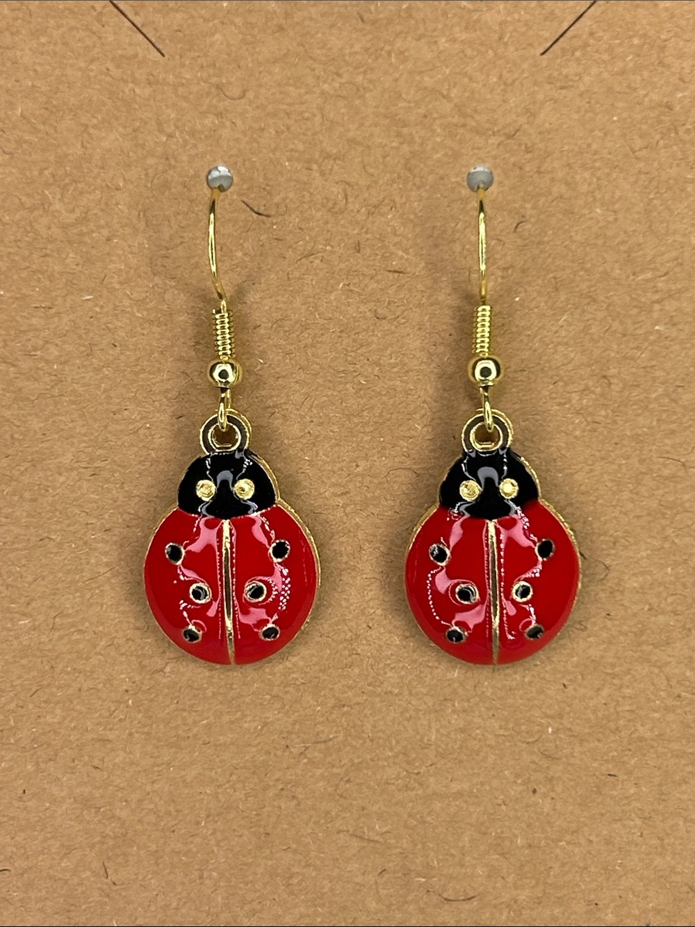 Cute Red Ladybug Dangle Earrings Fashion Jewelry